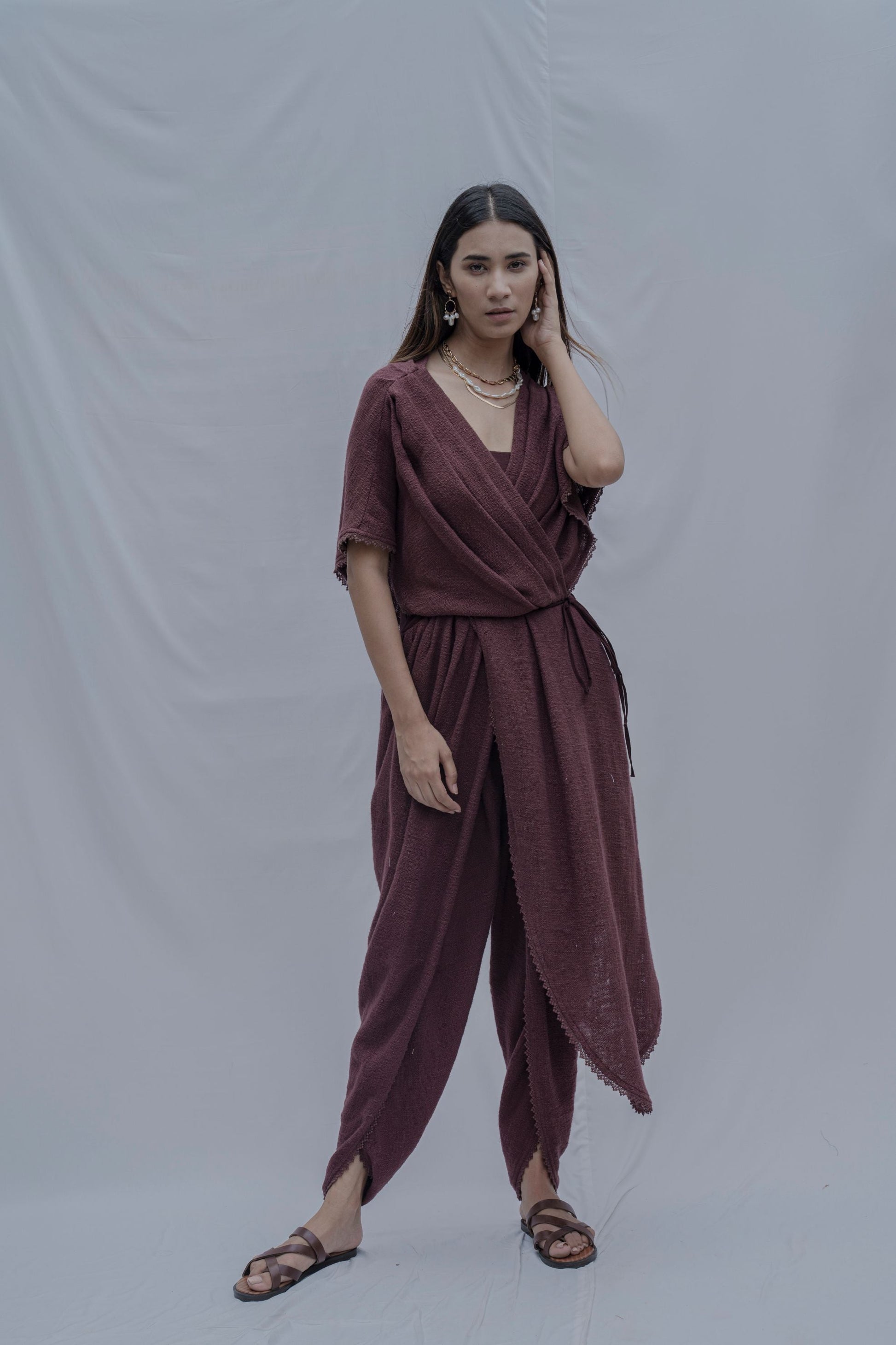 Rika Jumpsuit in Brown-1