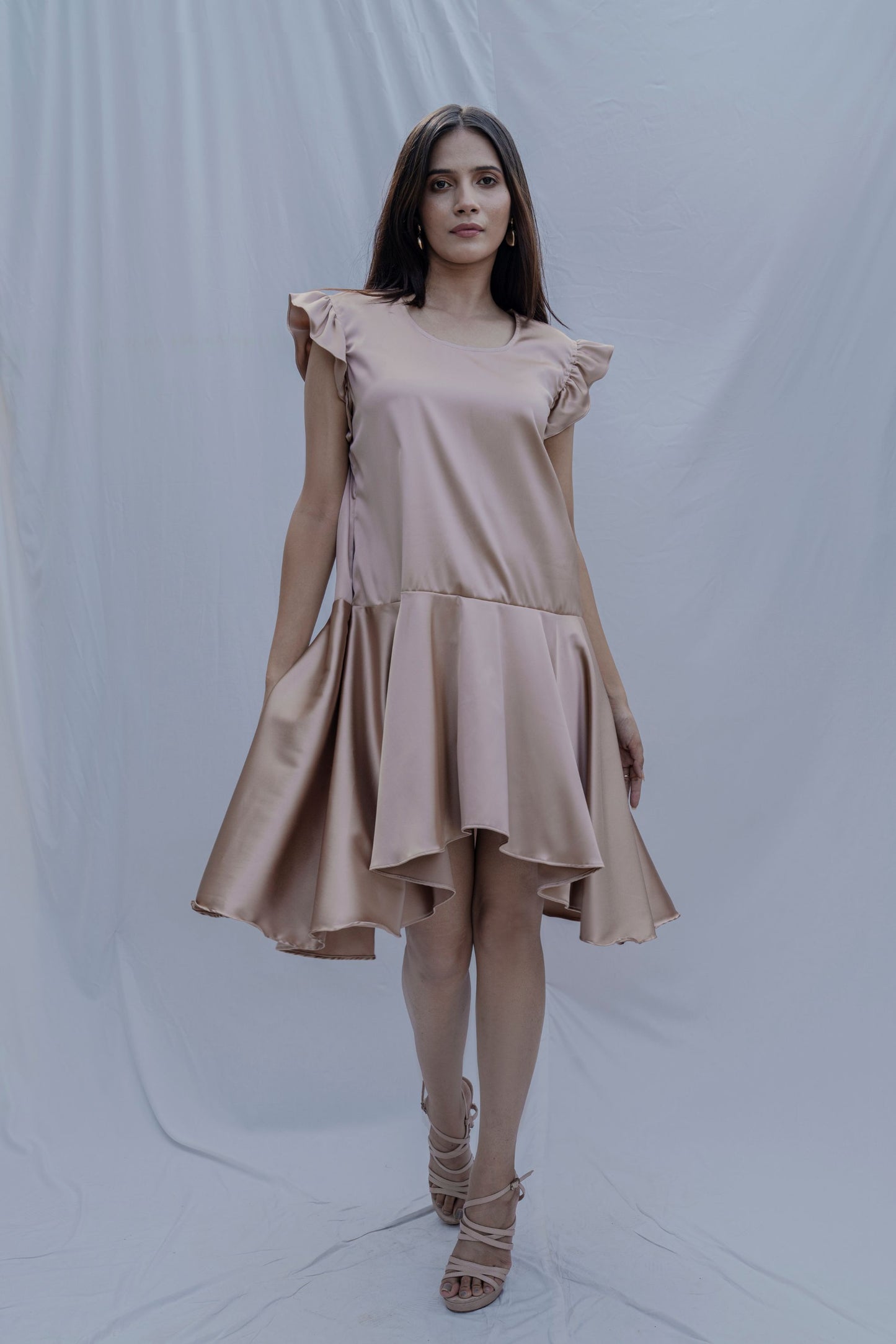 Satin & Frills- Rose Gold Carla Dress-0