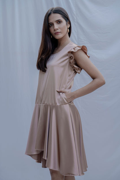 Satin & Frills- Rose Gold Carla Dress-1