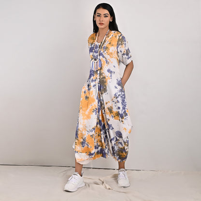 Evelyn - Tie & Dye Jumpsuit Dress-0