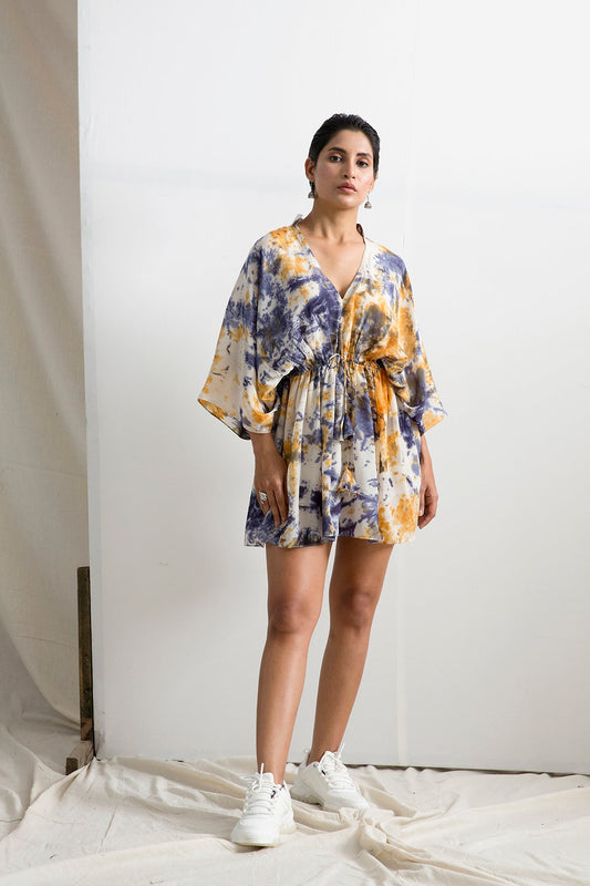 Pearl -  Tie & Dye Kaftan Dress-0