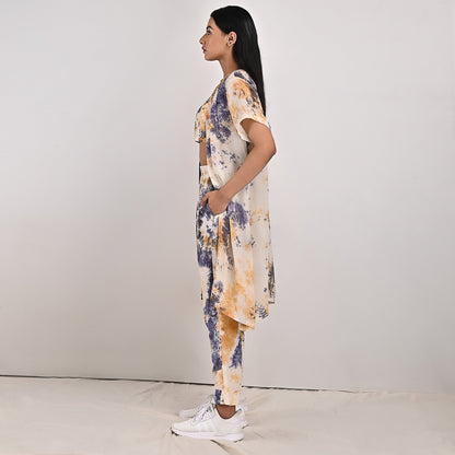 Penelope - Tie & Dye Co-ord Crop Top & Straight Pant-2