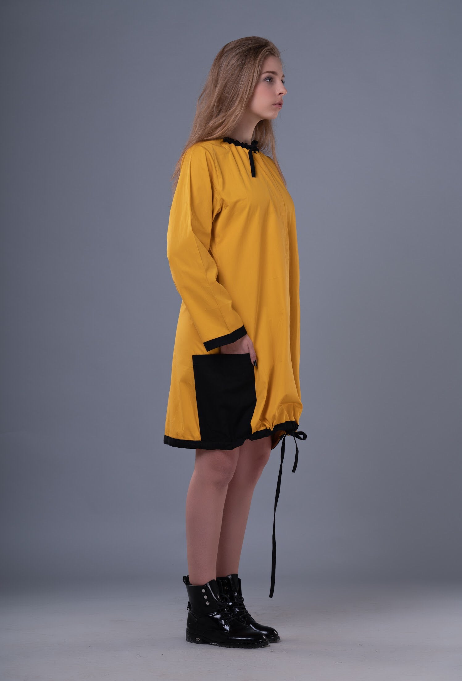 Braille Dress Yellow-1