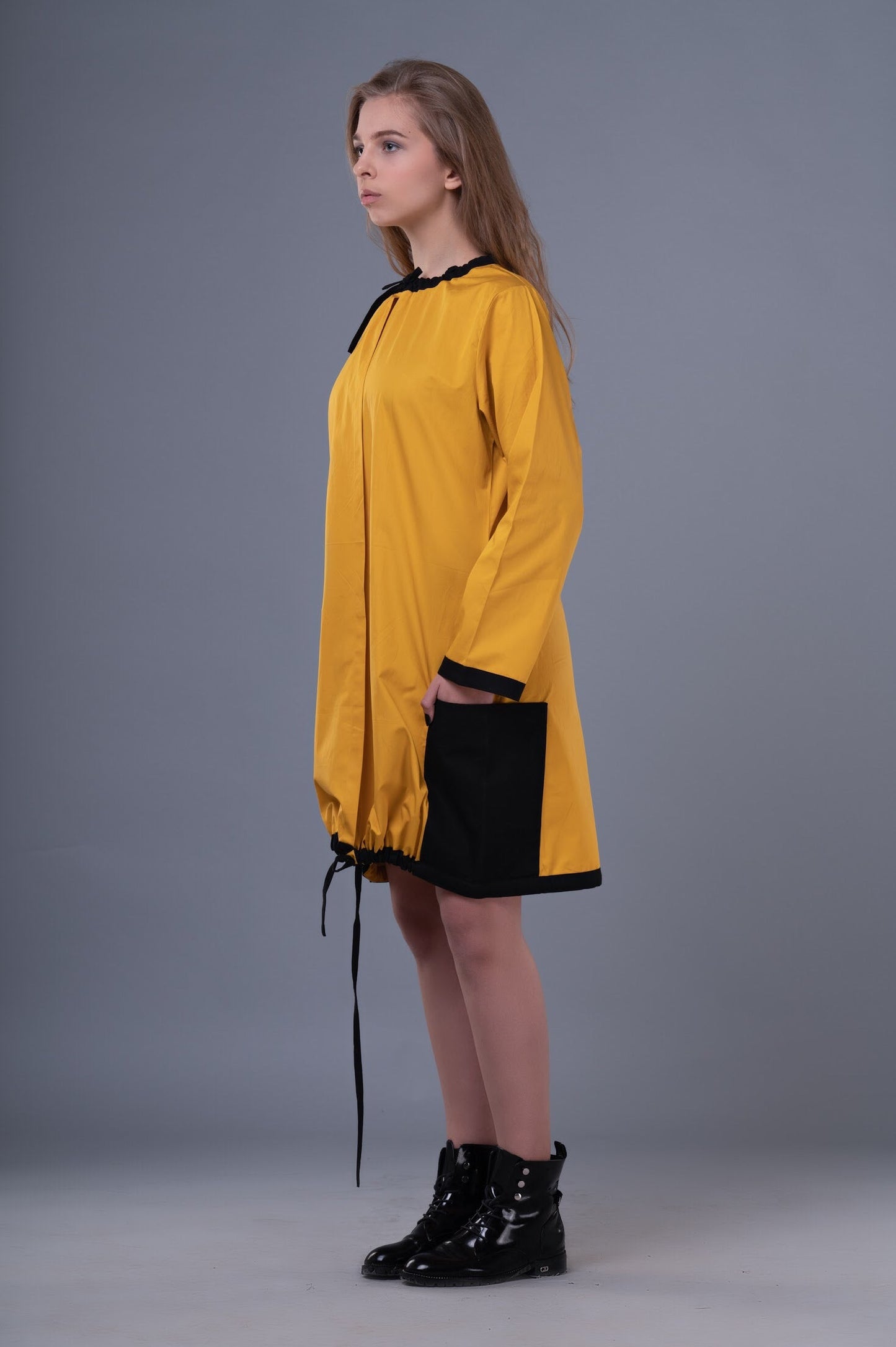 Braille Dress Yellow-2