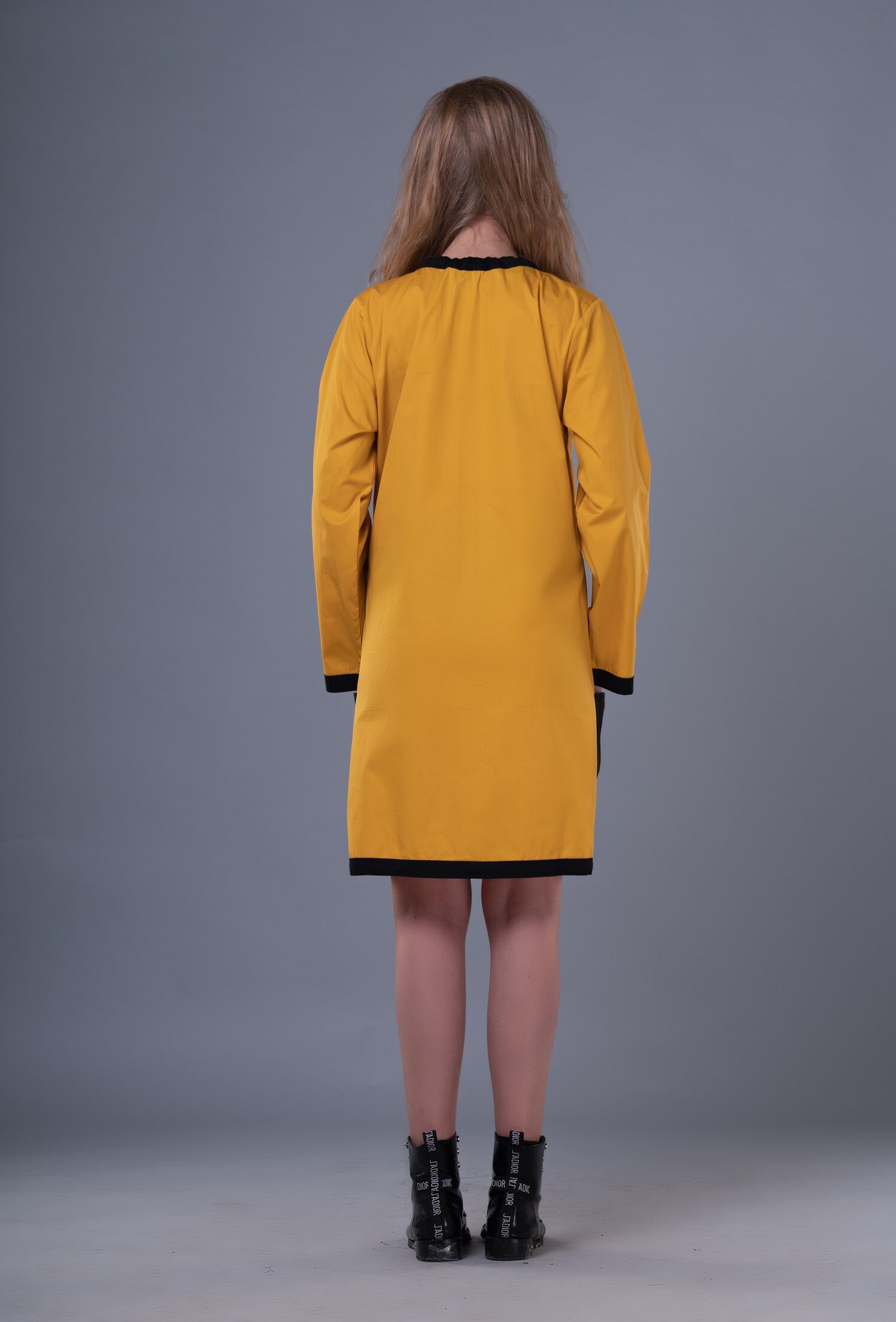 Braille Dress Yellow-3