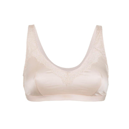 Back Support Full Coverage Wireless Organic Cotton bra (Champagne & Black)-4