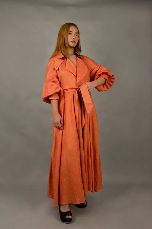 NOV YinYang Long Dress - Tangerine-0