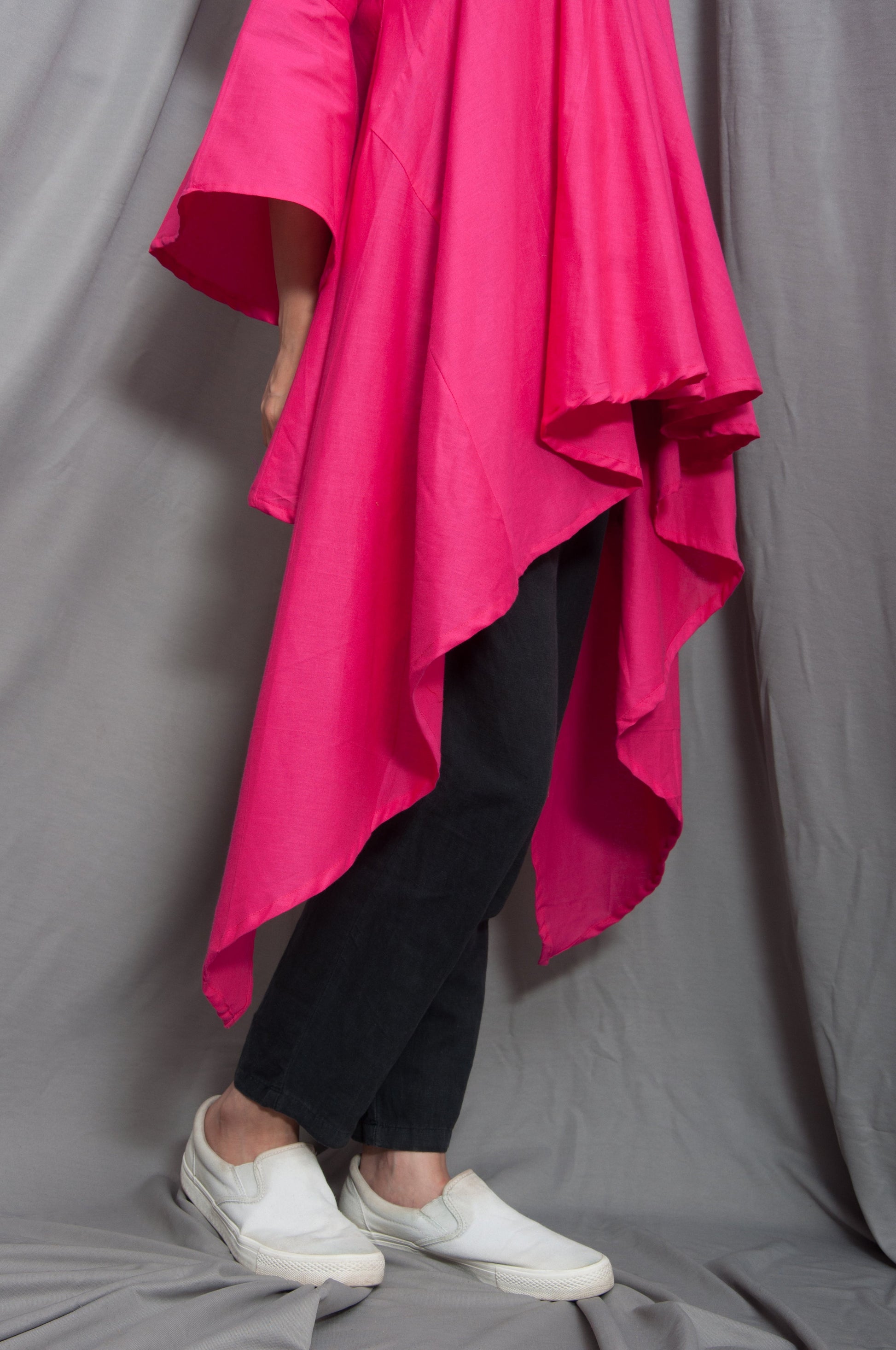 Maya- Pink Asymmetrical Frill Top-3