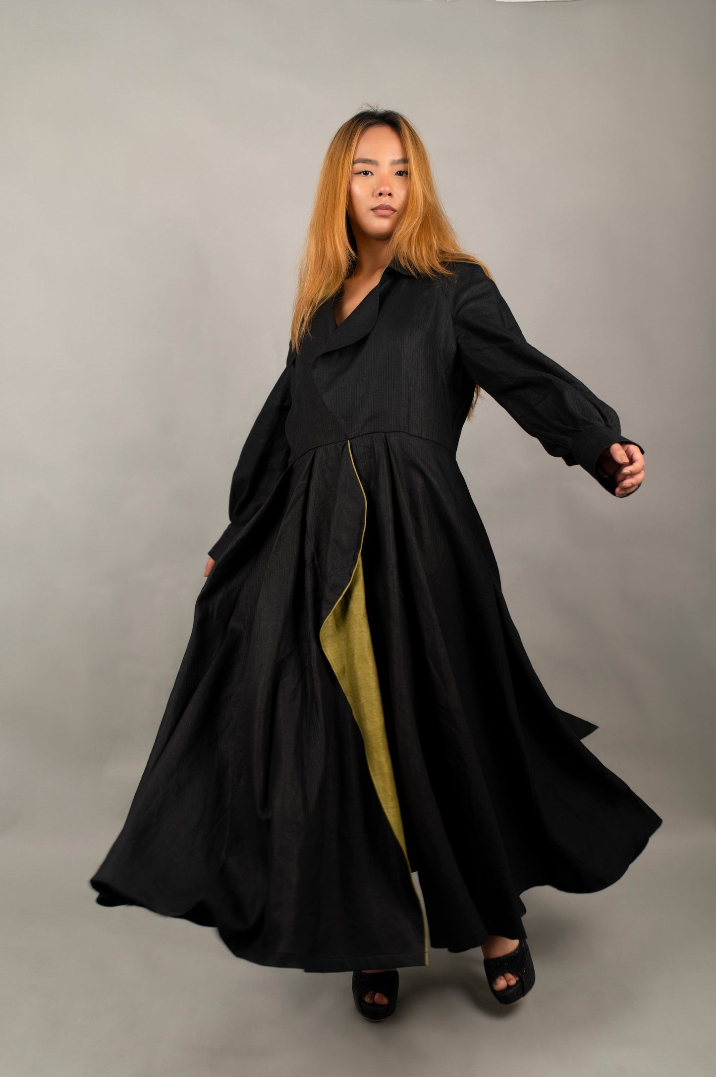 NOV YinYang Long Dress - Black-0