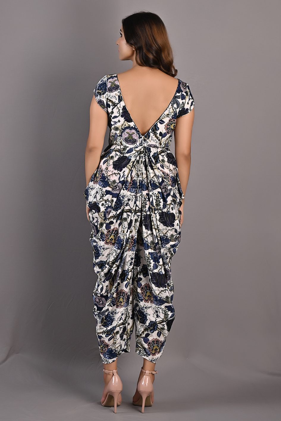 Azalea- Printed Draped Jupmsuit-2