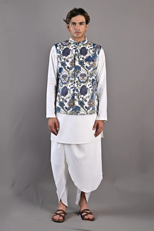 ZEPHYR - PRINTED NEHRU JACKET WITH KURTA SET-0