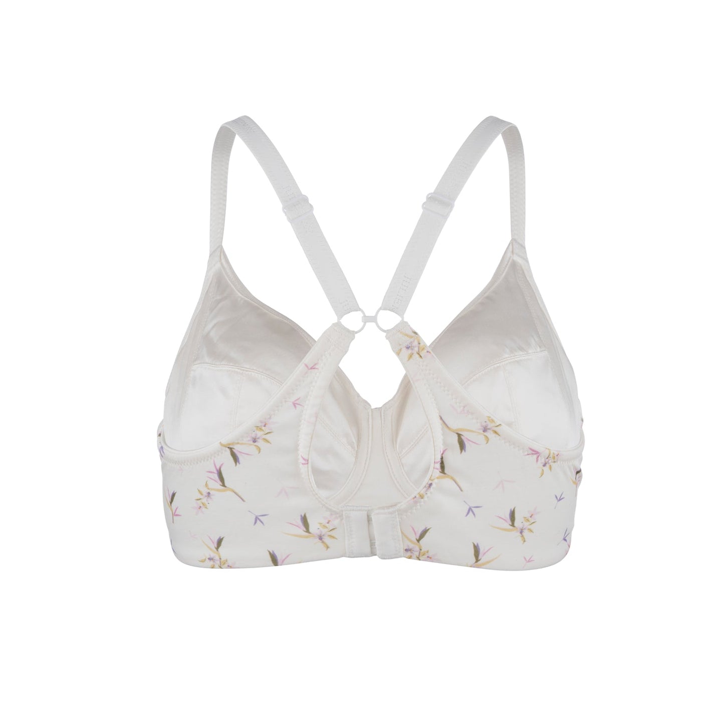 Ditsy Floral - Silk & Organic Cotton Smooth T-Shirt Wireless Bra-3