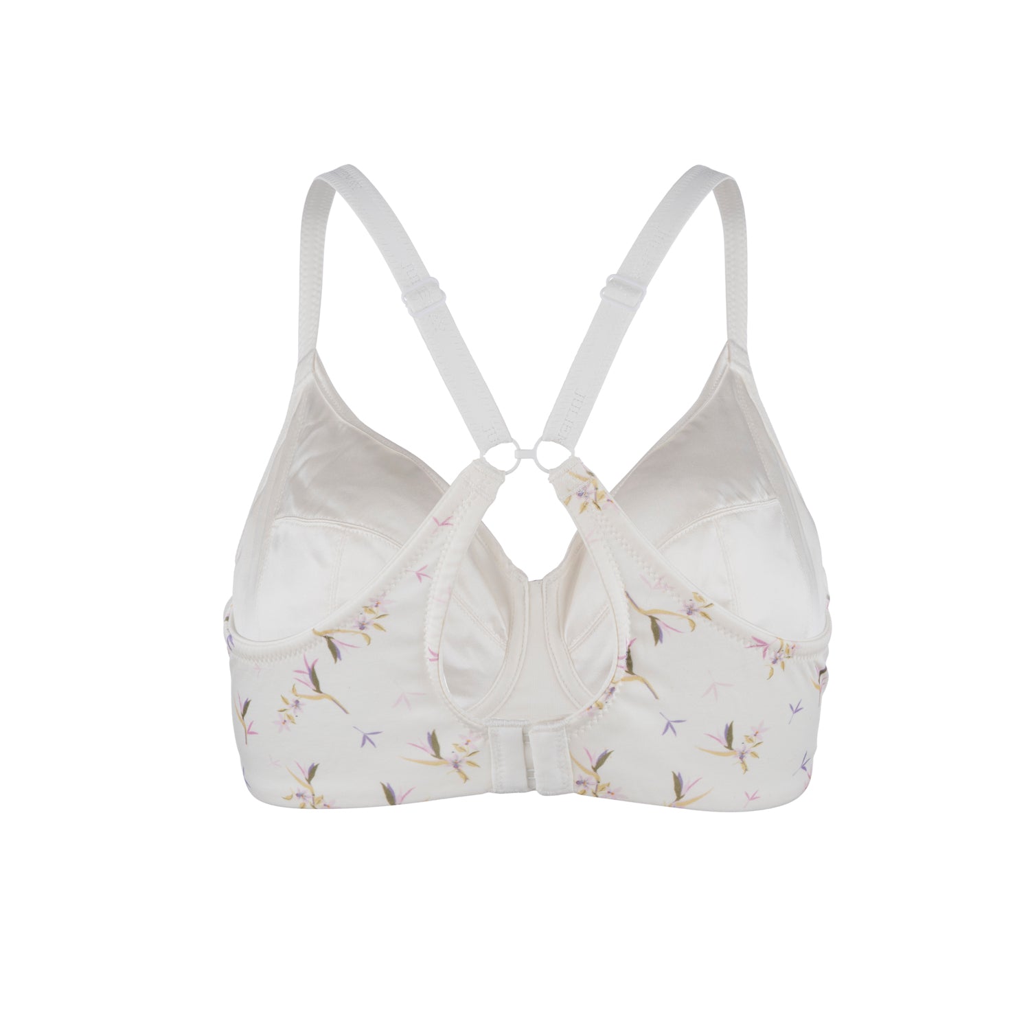 Ditsy Floral - Silk & Organic Cotton Smooth T-Shirt Wireless Bra-3