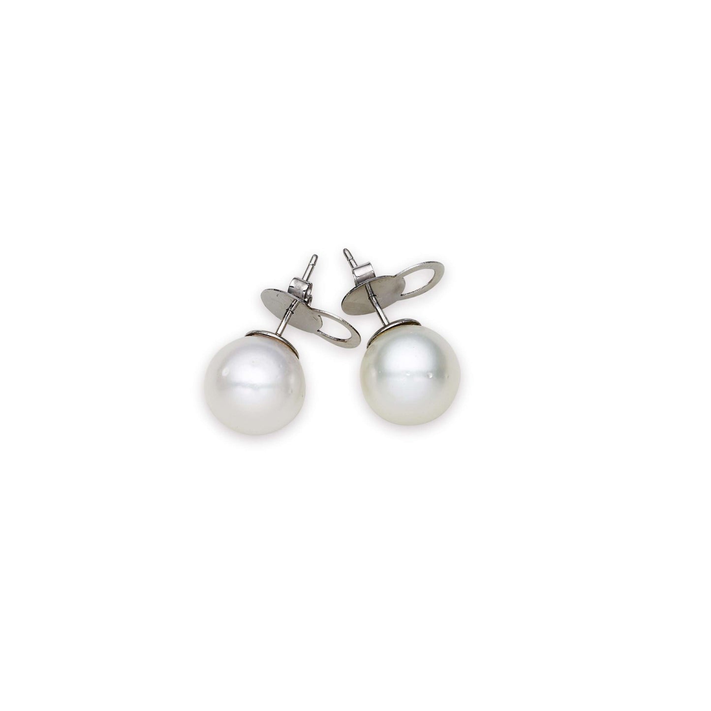 South Sea White Pearls Avalon Earrings 13-14 mm AAA-0