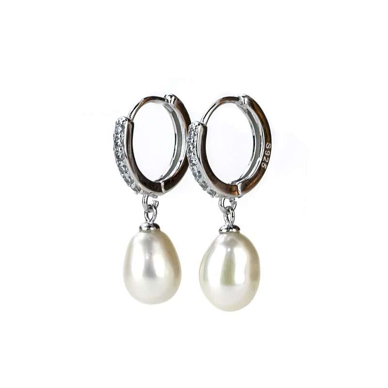 Freshwater White Pearls Byron Bay Earrings 8-9 mm AAA-0