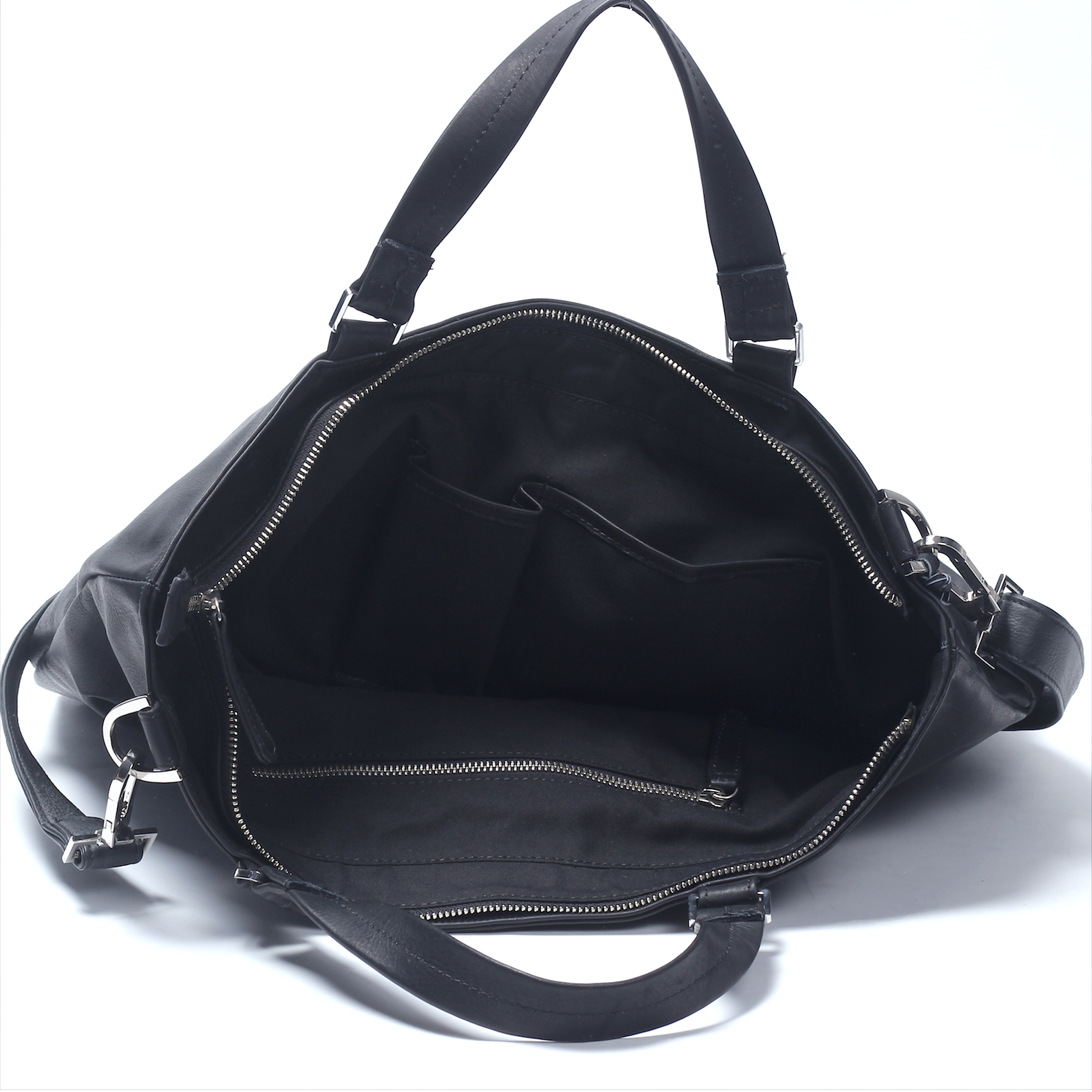 Asymmetric Tote Bag Black-4