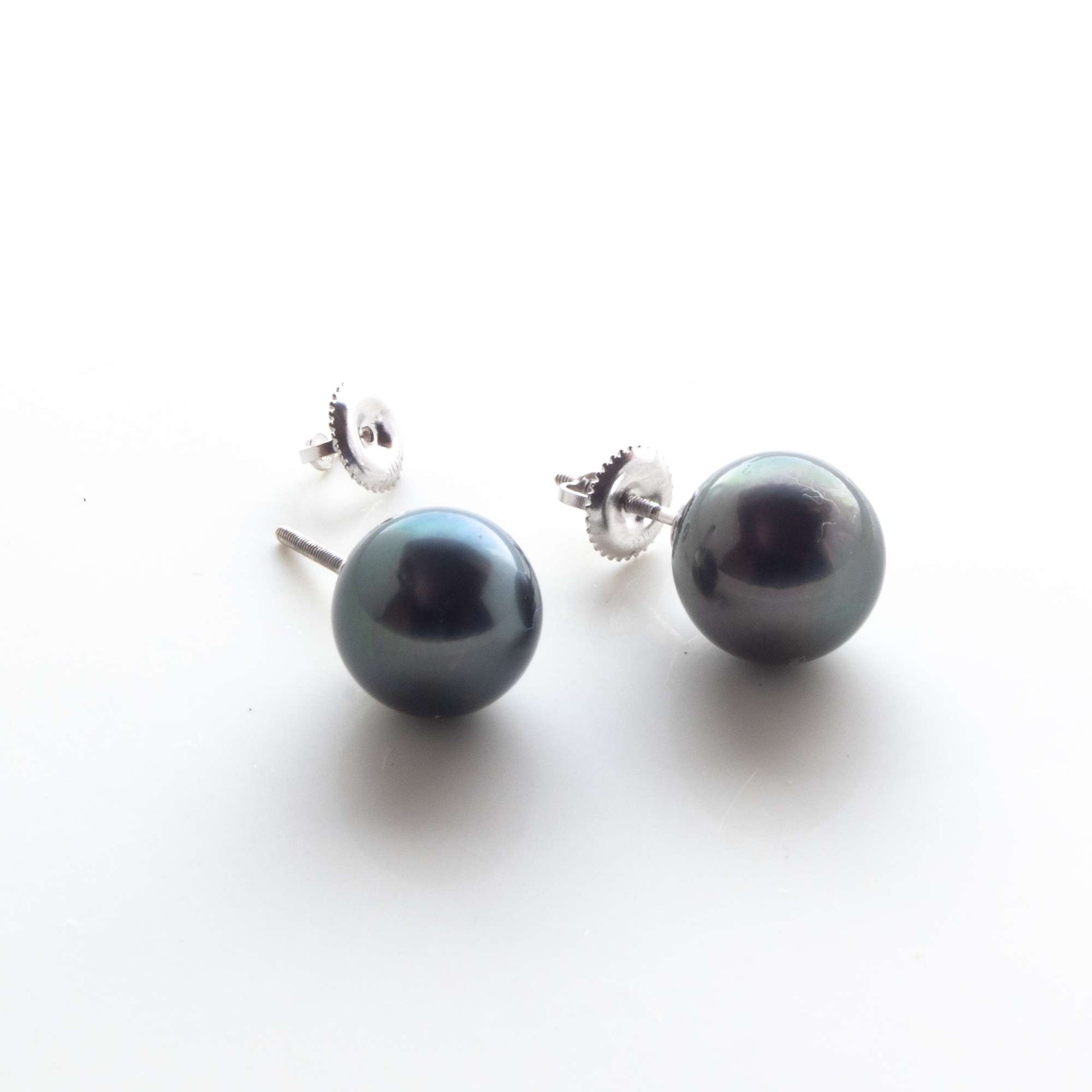 Tahitian South Sea Black Pearls Mittagong Earrings 12-13 mm AA-2