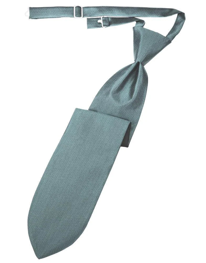 Herringbone Necktie Pre-Tied-12