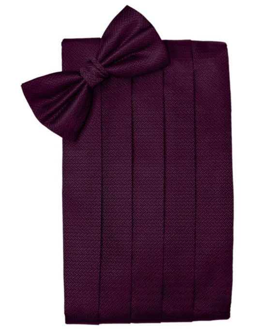 Set Herringbone Cummerbund & Bow Tie-50