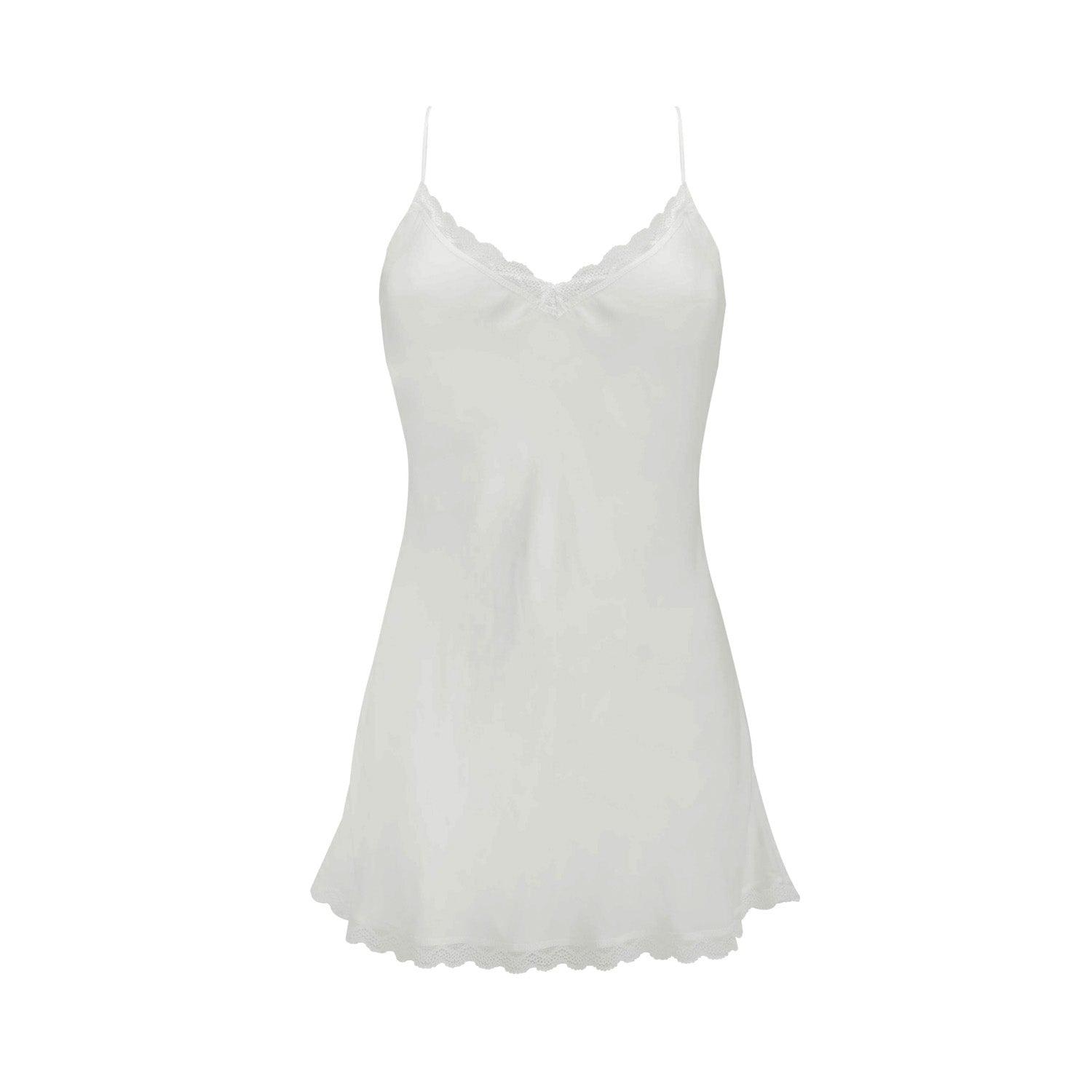 100% Pure Silk Camisole Top in White-3