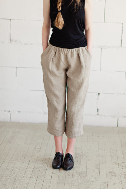 100% Linen Comfy Trousers-4