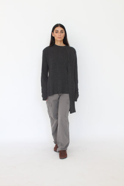 Girocollo con fiocco laterale in misto Cashmere - Antonia-2