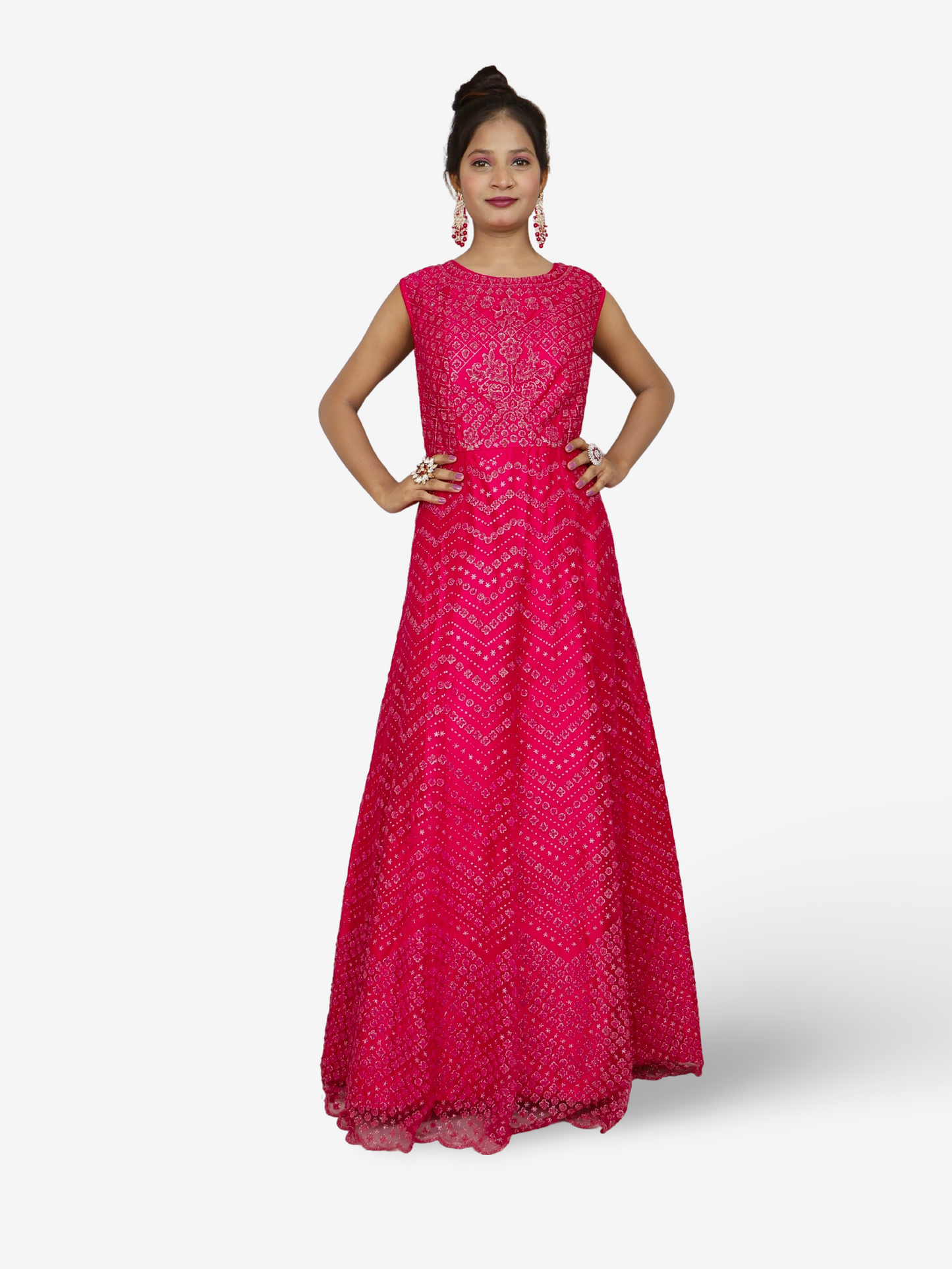 Gown with Glitter & Shimmery effect for Women by Shreekama-1