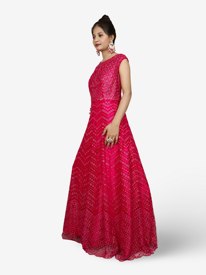 Gown with Glitter & Shimmery effect for Women by Shreekama-3