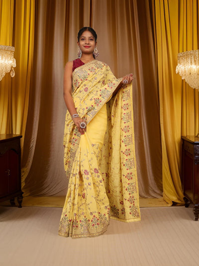 Designer Saree with Sequin & Embroidery Work by Shreekama-0