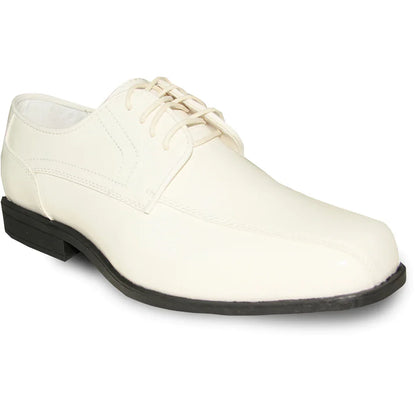 JEAN YVES Men Dress Shoe JY02 Oxford Formal Tuxedo for Prom & Wedding Shoe Ivory Patent-0