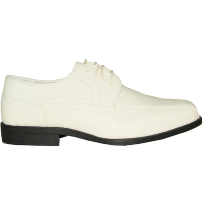 JEAN YVES Men Dress Shoe JY02 Oxford Formal Tuxedo for Prom & Wedding Shoe Ivory Patent-3