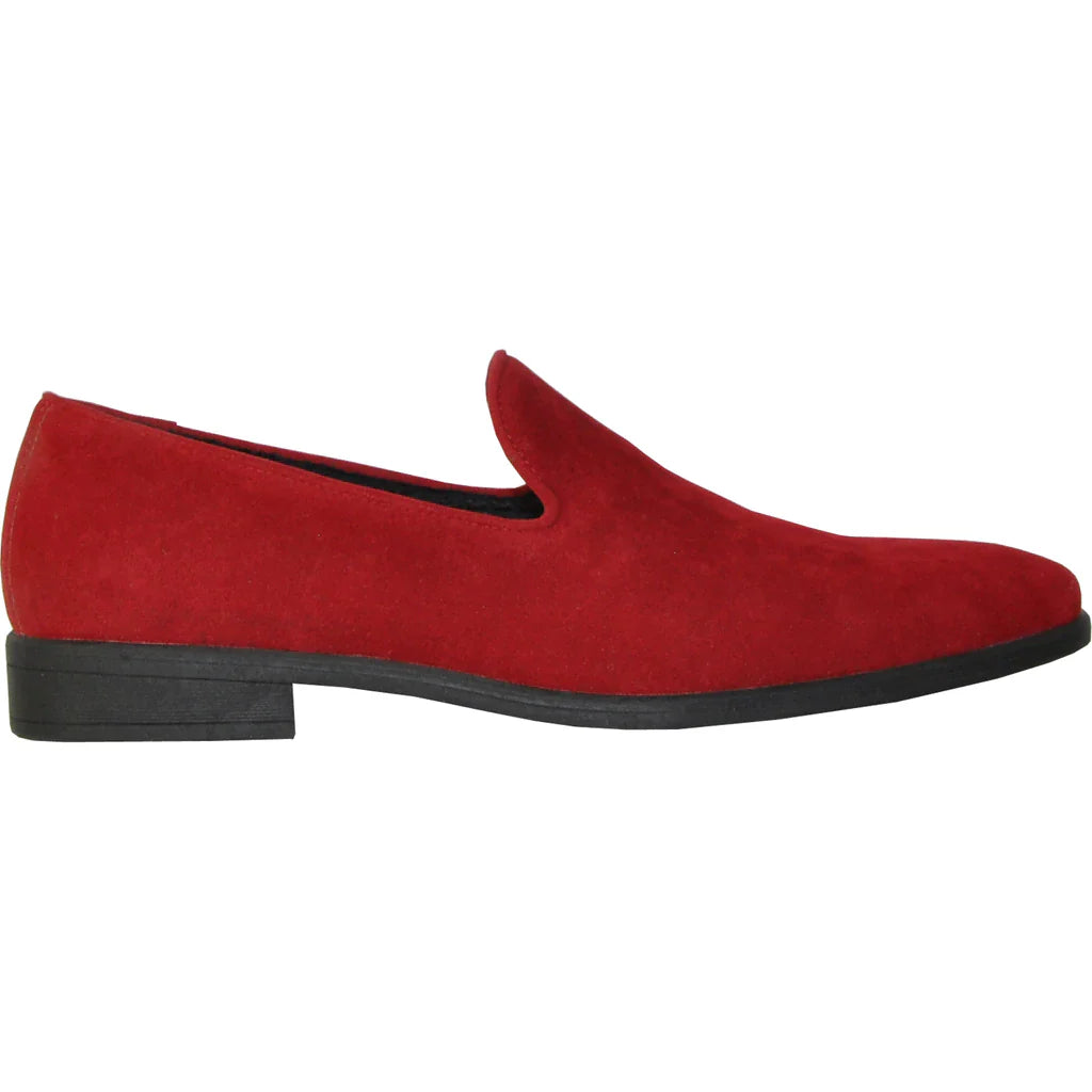 "Chelsea" Red Suede Tuxedo Shoes-3