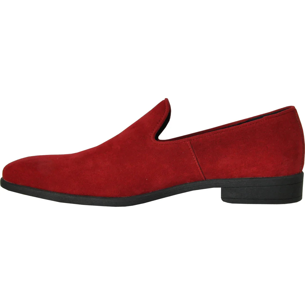 "Chelsea" Red Suede Tuxedo Shoes-4