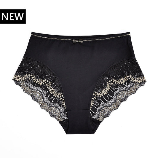 Lurex - High Waisted Silk & Organic Cotton Full Brief-0