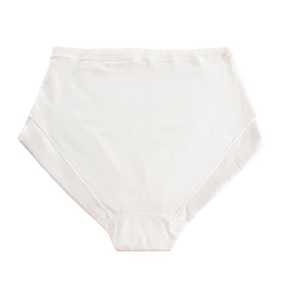 Snowdrop - Silk & Organic Cotton Full Brief in White-1