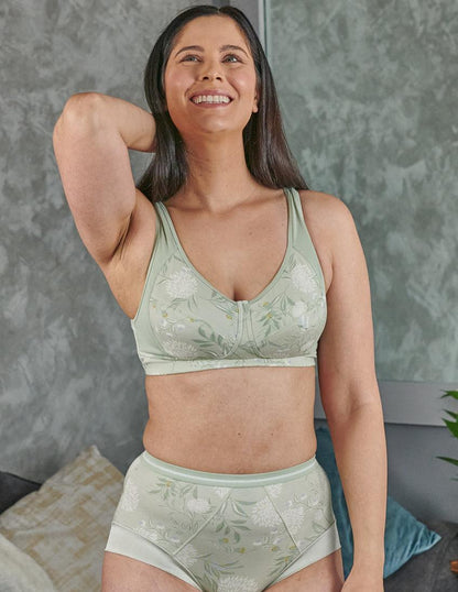 Valentina - Silk Back Support Full Cup Non Wire Organic Cotton Bra-2