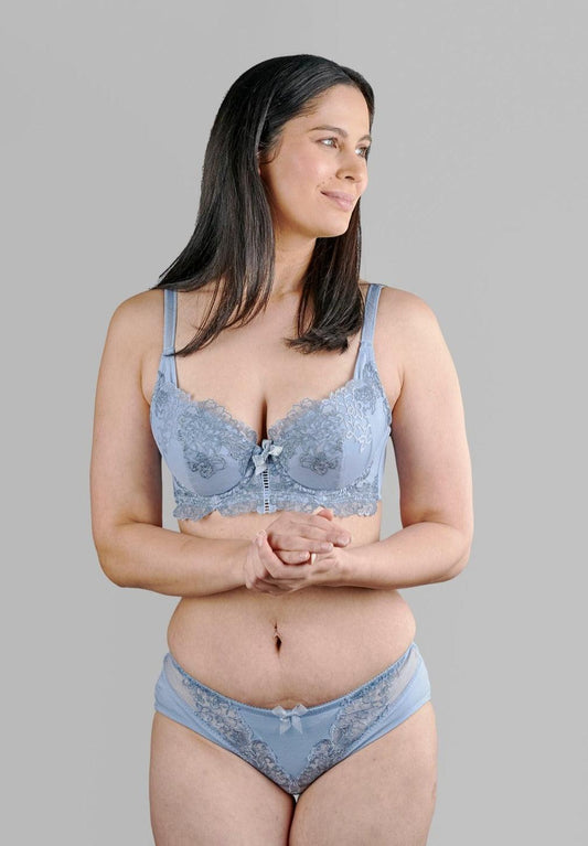 Ashley Embroidery Silk & Organic Cotton Supportive Bra-0