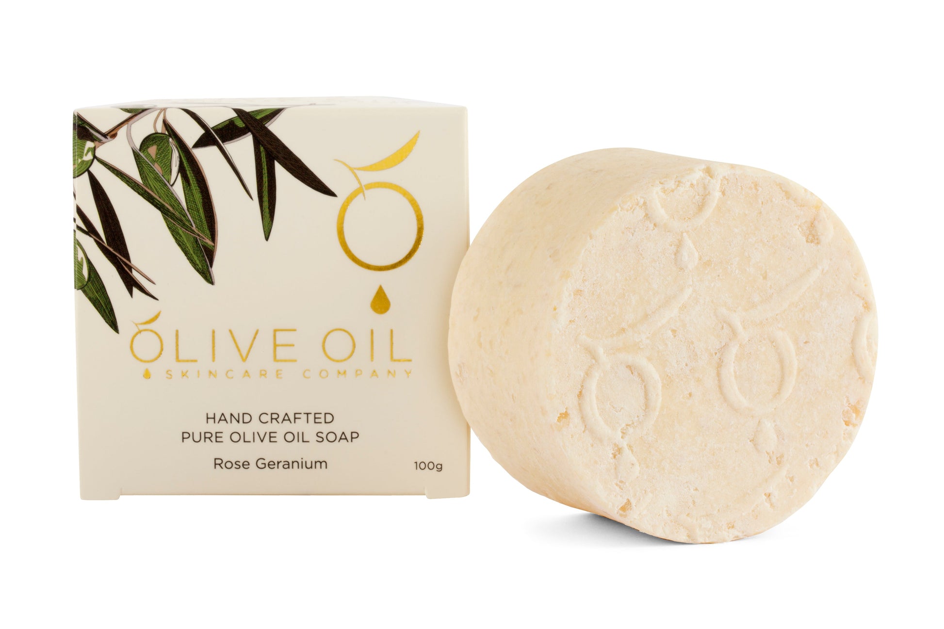 Olive Oil Soap, All-Natural , Rose Geranium ,100g-0