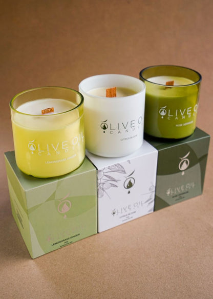 Candles Olive Oil, Rose Geranium 200g -  Temporarily out of stock !-3