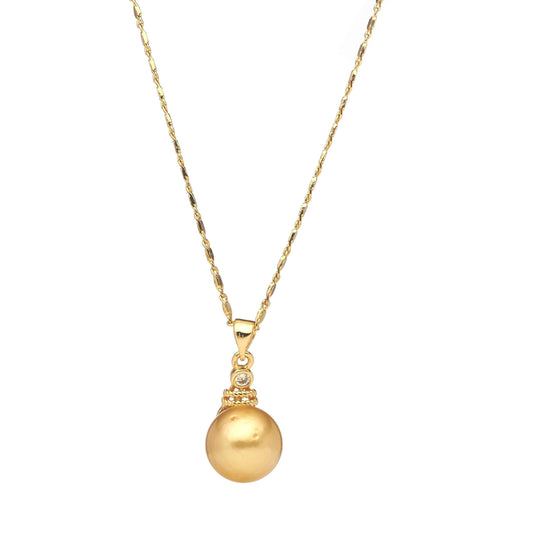 South Sea Gold Pearls Ashfield Pendant12-13 mm AAA-0