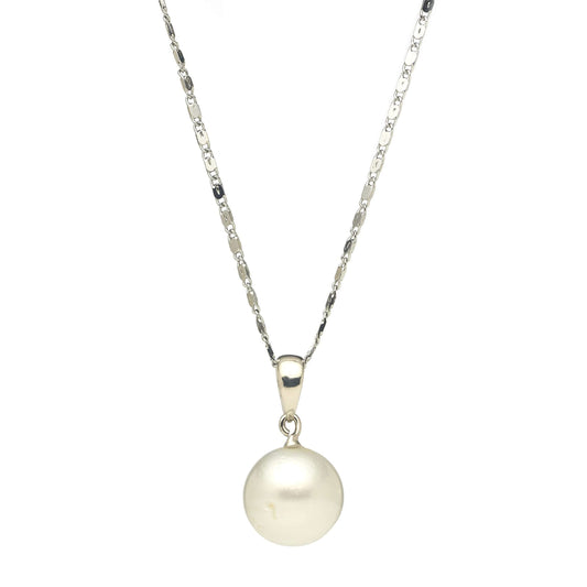 South Sea White Pearls Avalon Pendant13-14 mm AAA-0