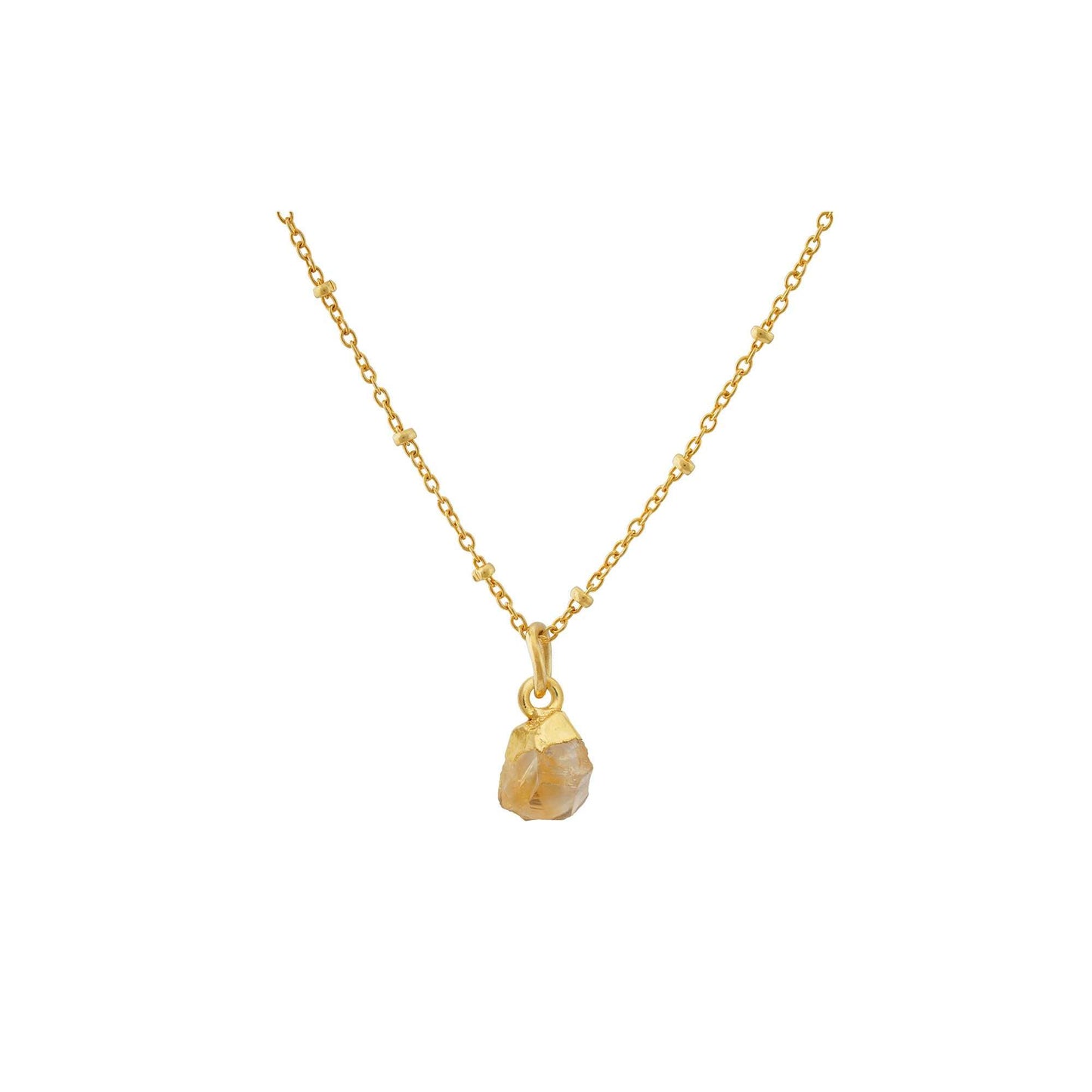 Handmade Citrine Pendant in its Natural form Gold Plated-0