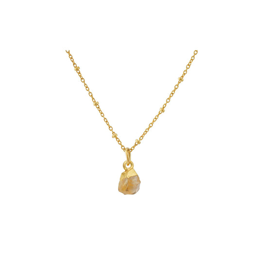 Handmade Citrine Pendant in its Natural form Gold Plated-0