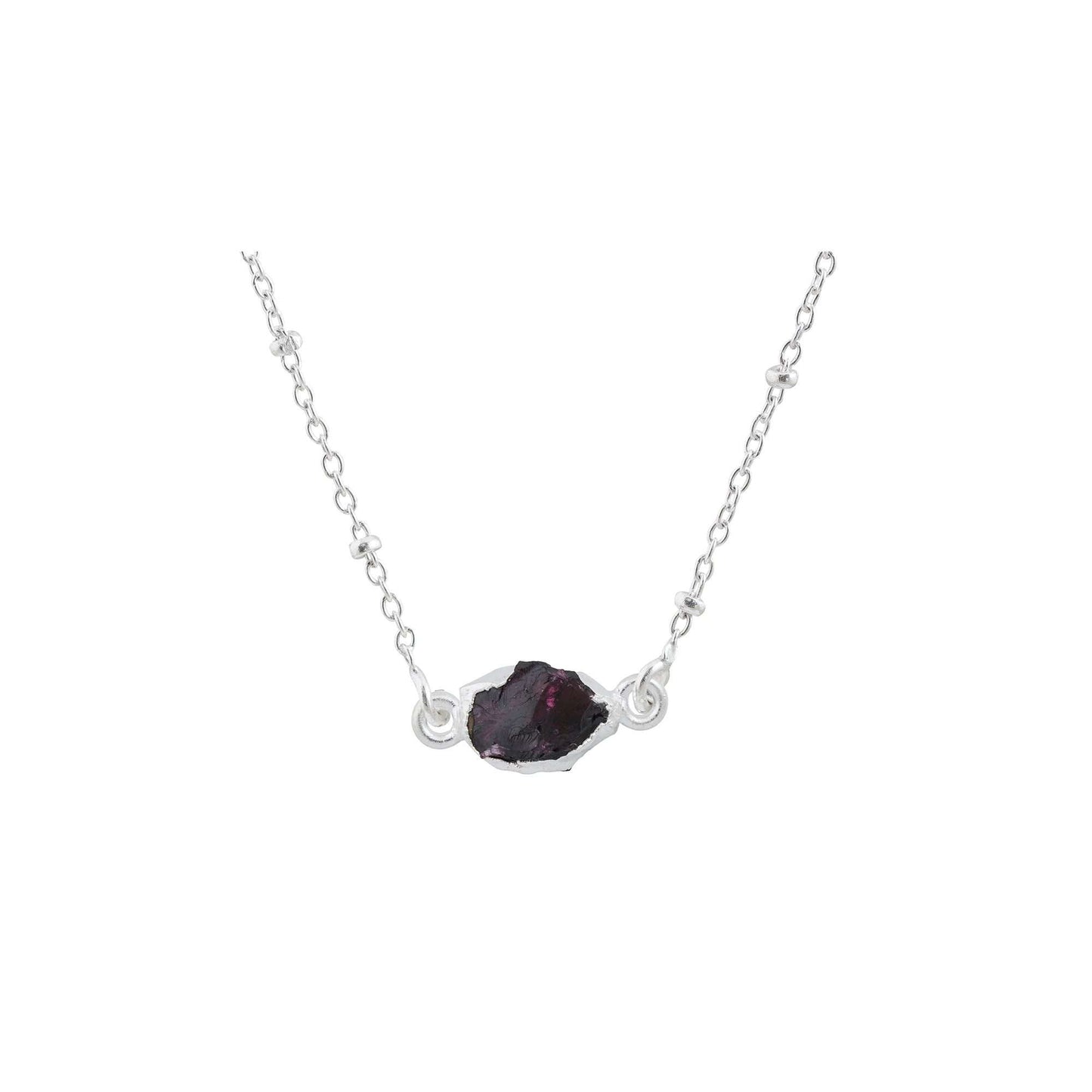 Handmade Garnet Pendant in its Natural form in Silver 925-0