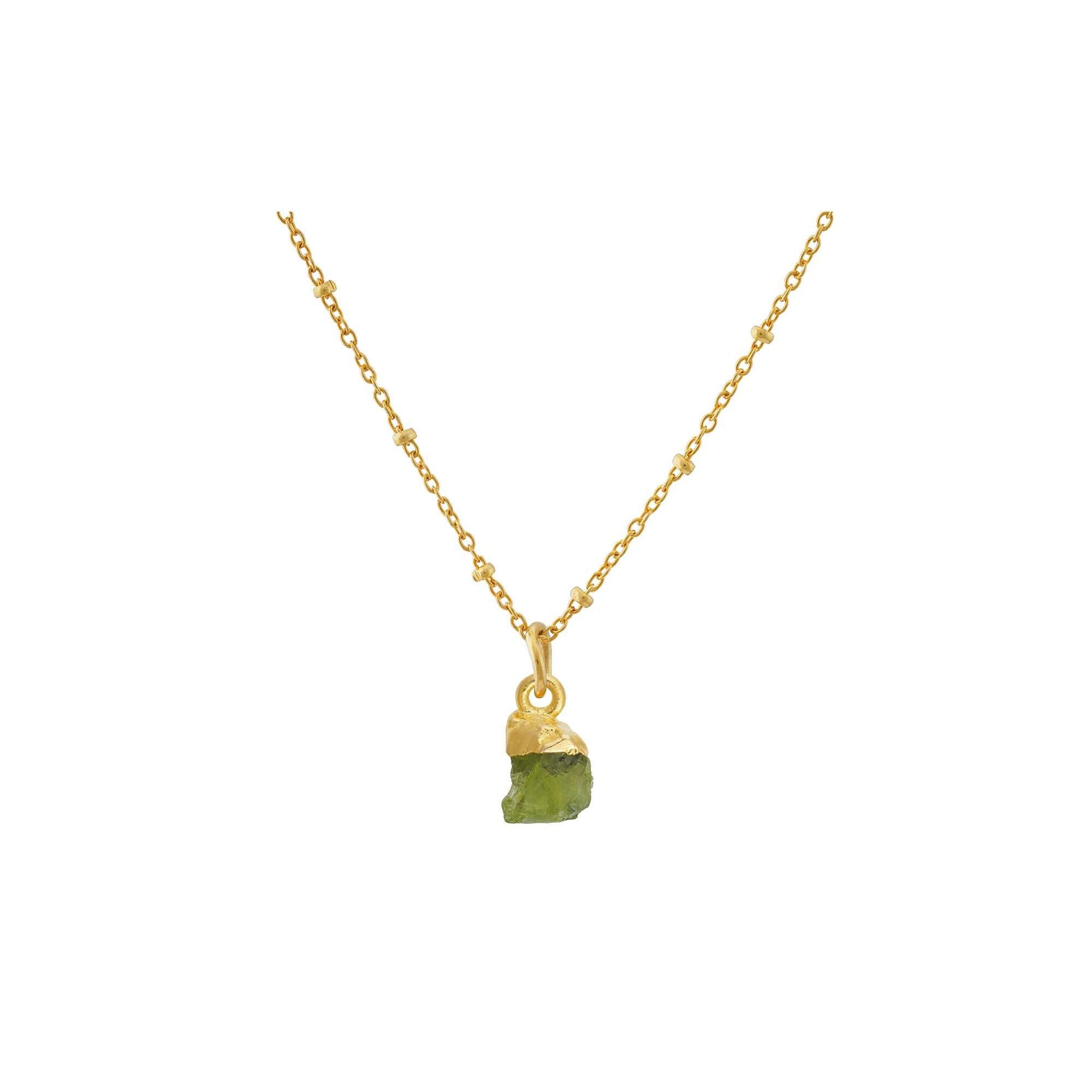 Handmade Peridot Pendant in its Natural form Gold Plated-0