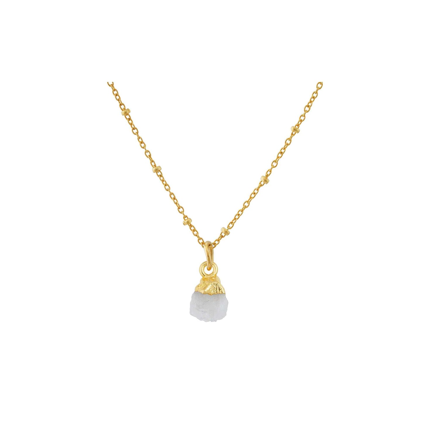 Handmade Moonstone Pendant in its Natural form Gold Plated-0