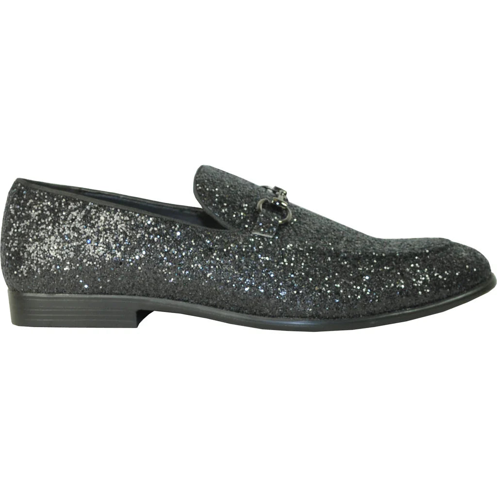 "Bravo1" Black Glitter Tuxedo & Prom Shoes-3