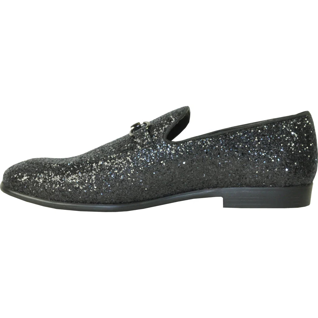 "Bravo1" Black Glitter Tuxedo & Prom Shoes-4