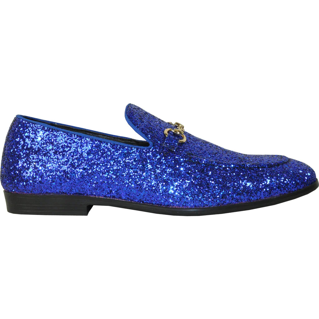 "Bravo" Blue Glitter Tuxedo & Prom Shoes-3