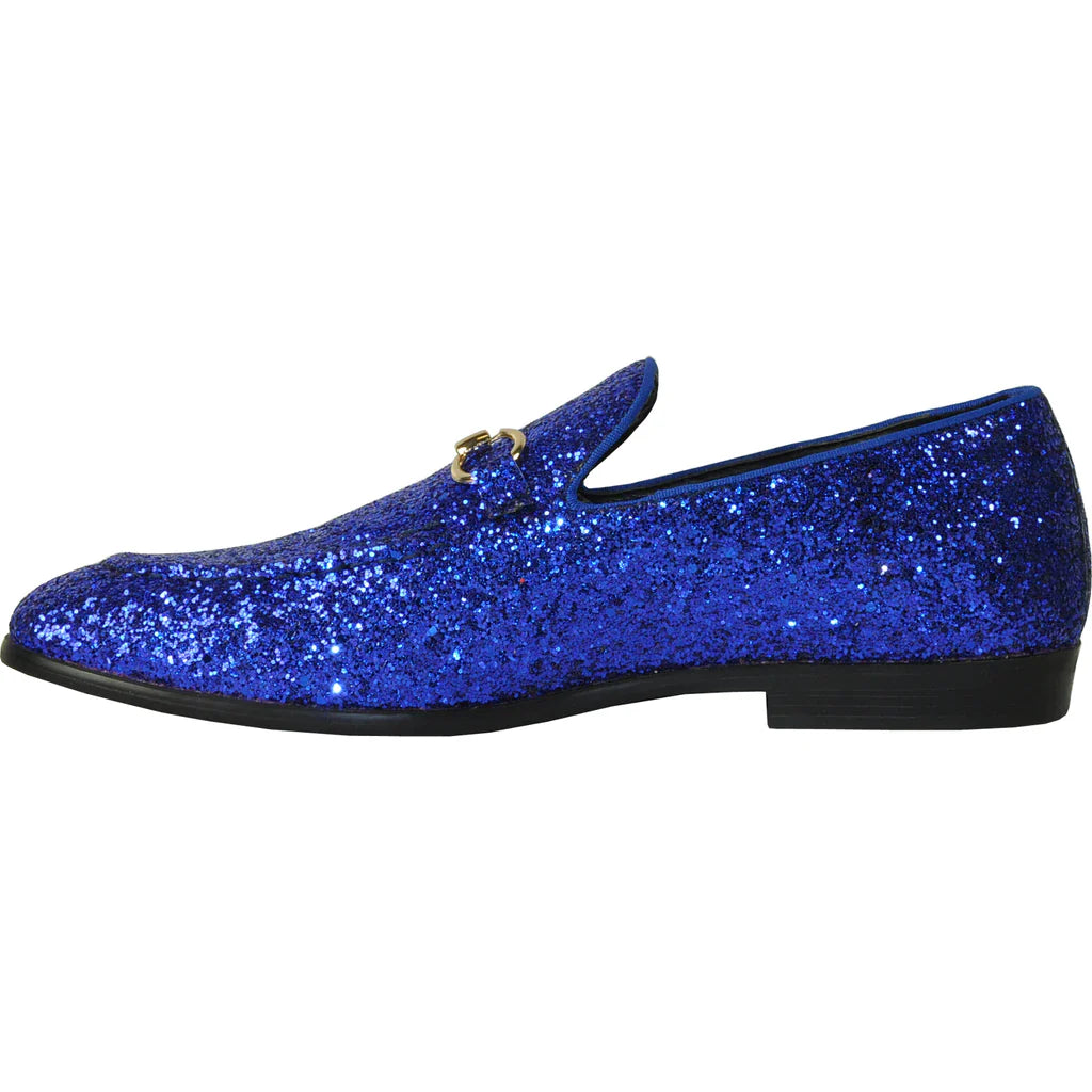 "Bravo" Blue Glitter Tuxedo & Prom Shoes-4